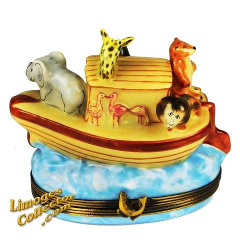Noah's Ark with Wild Animals Limoges Box 