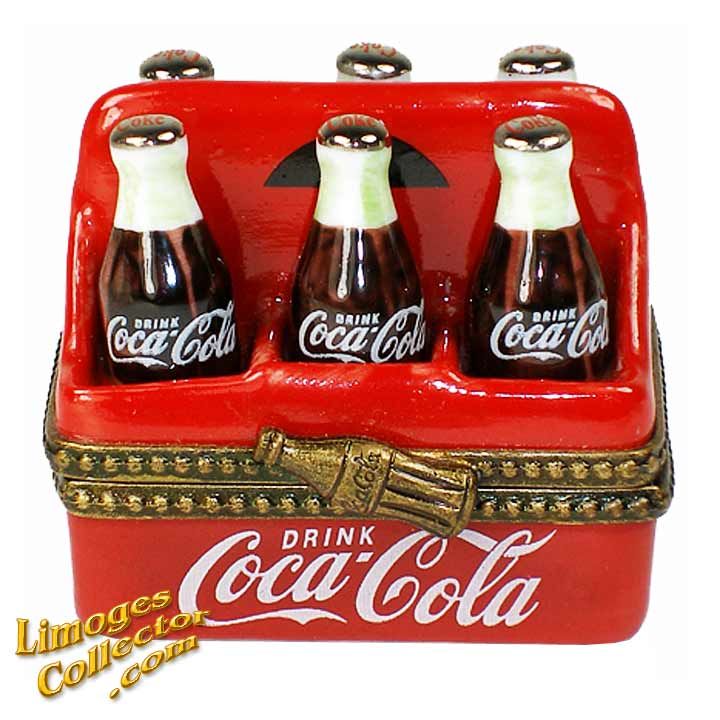 【入手困難】【希少】Coca-Cola ミニチュアボトル　6本セット　ケース付き Coca Cola Six Pack in Collectible Coca Cola Bottles - 6 Trinket Box