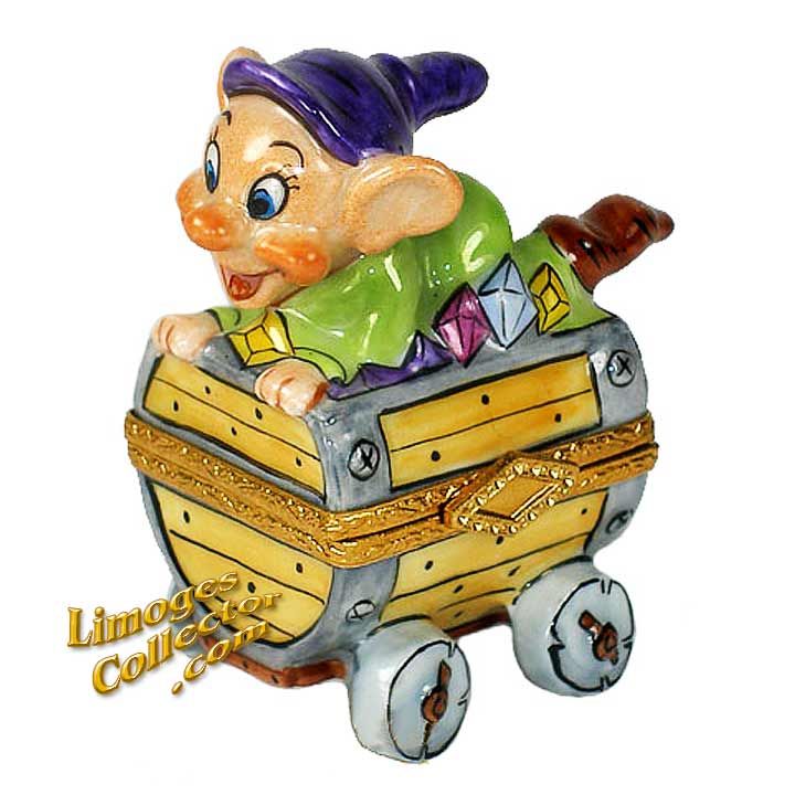 Dopey in Jewel Cart Disney Limoges Box by Artoria