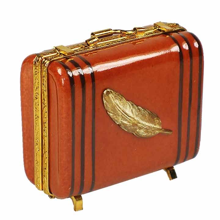 RARE Forrest Gump Brown Suitcase Limoges Box | French Limoges