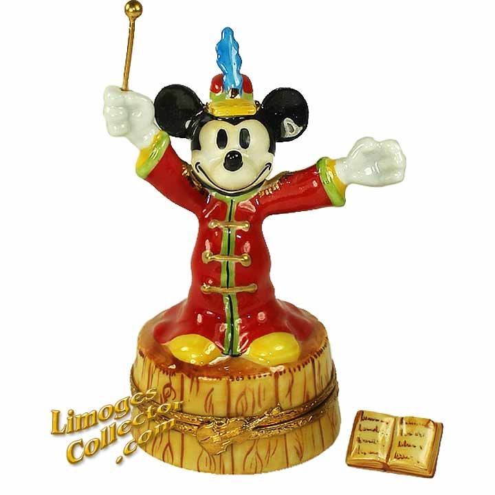 アルトリア リモージュ ディズニー ミッキー  artoria limoges Mickey Mouse Band Leader Disney Limoges Box by Artoria Limoges