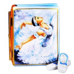 Ballet Book with Ballet Slippers Limoges Box, Exclusive by Beauchamp, Authentic Hand-Painted French Porcelain Collectible & Gift