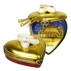 Ballet Shoes on Gold Heart, Paris Opera Limoges Box (Beauchamp)