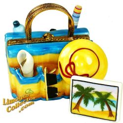Beach Bag with All Essentials Limoges Box (Beauchamp)