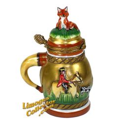 Beer Stein w/ Hunting Scene Limoges Box (Retired)