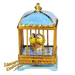 Bird Cage with Love Birds Limoges box (Retired)