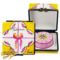 Birthday Cake in Pastry Box Limoges Box | LimogesCollector.com