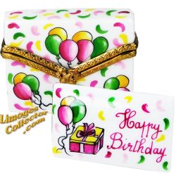 Balloons Birthday Envelope Limoges Box (Beauchamp)