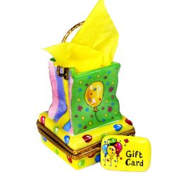 Birthday Gift Bag and Present with Gift Card Limoges Box (Beauchamp)