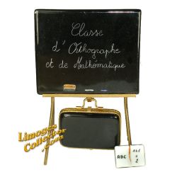 Blackboard with Briefcase & Book Limoges Box (Retired)