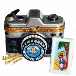 Camera with Zoom & Photo Limoges Box (Retired)