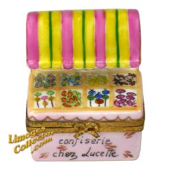 Candy Shop Stand with Awning Limoges Box (Artoria)