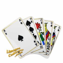 Royal Flush in Spades Playing Cards Limoges Box (Retired)