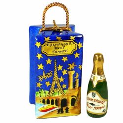 Champagne with Paris Gift Bag Limoges Box (Beauchamp)