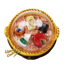 Cheese Variety Sampler Tray with Glass Dome Limoges Box (Retired)
