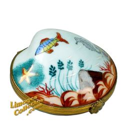 Sea Shell Under Water Scene Limoges Box (Beauchamp)