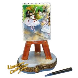 Degas Dance Painting on Easel Limoges box (Beauchamp)