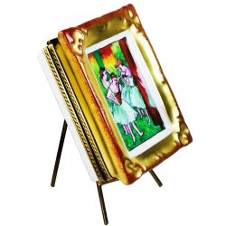Degas Ballet Dancers Framed Art Limoges Box by Beauchamp | Authentic Hand-painted French Porcelain Trinket Box for art lovers