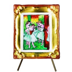 Degas Ballet Dancers Framed Art Limoges Box by Beauchamp | Authentic Hand-painted French Porcelain Trinket Box for art lovers
