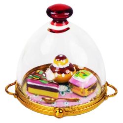 French Pastry Dessert Tray Limoges Box by Beauchamp | !00% Authentic Luxury Hand-Painted Porcelain Collectible Imported From France