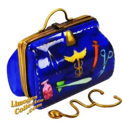 Doctor's Medical Bag with Stethoscope Limoges Box (Rochard)