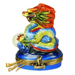 Chinese Dragon w/ Thunder Ball Limoges Box (Beauchamp)