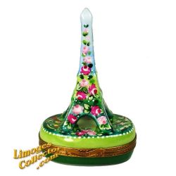 Eiffel Tower Floral-Themed Limoges Box (Beauchamp)