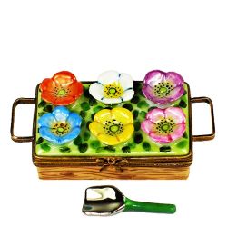 Flower Crate with Blooming Flowers Limoges Box by Beauchamp | Authentic  Hand-Painted French Porcelain Gift | Collectible Limoges Art Trinket Box