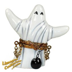 Ghost with Ball & Chain - Boo! Limoges Box (Beauchamp)