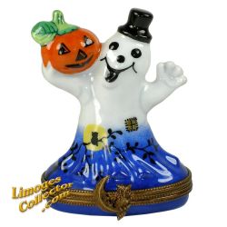 Ghost in the Night with Pumpkin Limoges Box (Beauchamp)