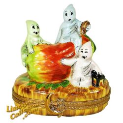 Ghosts in Pumpkin Patch Limoges box (Beauchamp)