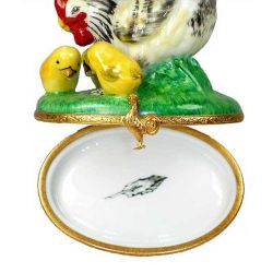 Mother Hen with Chicks Limoges Box French Porcelain Limoges Boxes Limoges Trinket Box