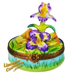 Irises by the Pond Limoges Box (Retired)