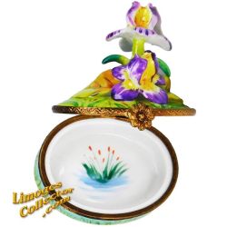 Irises by the Pond Limoges Box (Retired)