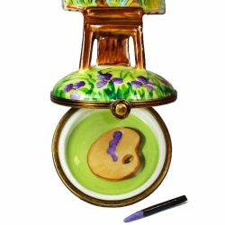 Van Gogh IRISES Painting on Easel Limoges Box for Art Lovers Porcelain French Limoges Fine Art Trinket Box