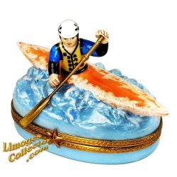 Kayak and Rider in the Rapids Limoges Box (Beauchamp)