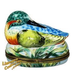 Kingfisher Bird at Waterfront Limoges Box (Retired)