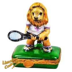 Lion Tennis Player Limoges Box (Artoria)