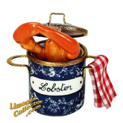 Lobster in Blue Pot Limoges Box - Beauchamp
