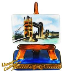 London Tower Bridge Painting on Easel Limoges Box (Rochard)