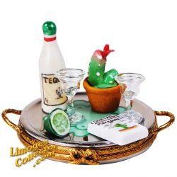 Margarita Cocktails Tray with Tequila and Cactus Limoges Box (Beauchamp)