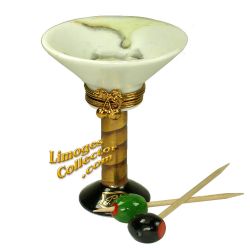 Martini Glass with 2 Olives Limoges Box (Beauchamp)