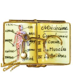 Illustrated Book of Medicine with Stetoscope Limoges Box (Beauchamp)