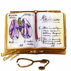 Illustrated Medical Book with Stethoscope Limoges Box (Beauchamp)