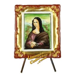 Mona Lisa with Gold Frame on Stand Limoges Box (Beauchamp)