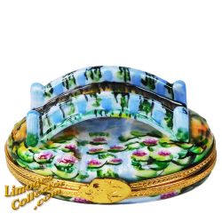 Monet's Japanese Bridge with Water Lilies Limoges Box (Retired)