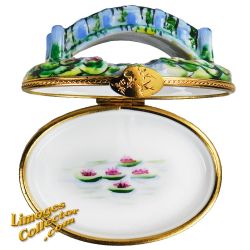 Monet's Japanese Bridge with Water Lilies Limoges Box (Retired)