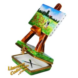 Claude Monet Poppy Field on Easel Limoges Box (Beauchamp)