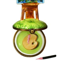 Monet Water Lilies Painting on Easel Limoges Box by Beauchamp | 100% Authentic French Porcelain with Certificate Included for Art Lovers