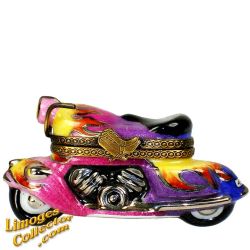 Flame Design Motorcycle Limoges Box (Retired)